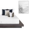 1 Pcs Zipper Fitted Sheet Full XL Size (54X80), 8" Deep Pocket, 100% Microfiber Super Soft Comfy and Easy to Put, Fitted Sheet Zipper Full XL Size Fitted Sheet - White Color view 2