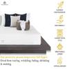 1 Pcs Zipper Fitted Sheet Full XL Size (54X80), 8" Deep Pocket, 100% Microfiber Super Soft Comfy and Easy to Put, Fitted Sheet Zipper Full XL Size Fitted Sheet - White Color view 3