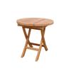 Maykoosh Folding Round Side Table - Portable Teak Table for Patio Garden Balcony - 20 Inch Mini Table view 3