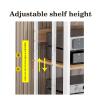 BXKCFYBSQ Media Storage Cabinet Printer Stand, Audio Video Media Stand Cabinet with 5 Shelves with Height Adjustable Wooden Shelves for Home/Office view 3