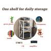 BXKCFYBSQ Media Storage Cabinet Printer Stand, Audio Video Media Stand Cabinet with 5 Shelves with Height Adjustable Wooden Shelves for Home/Office view 4