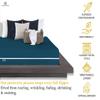 1 Pcs Zipper Fitted Sheet King Size (78X80), 8" Deep Pocket, 100% Microfiber Super Soft Comfy and Easy to Put, Fitted Sheet Zipper King Size Fitted Sheet - Teal Color view 3