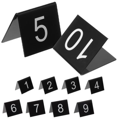 iplusmile 10pcs Acrylic Table Number Markers Crime Scene Evidence Markers for Themed Parties and Detective Games and Convenient Usage