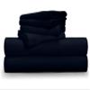 EXTRA 24" DEEP POCKET, Real 1000-Thread-Count, 100% Giza Cotton My, 6 PC Sheet Set [1 Fitted, 1 Flat, 4 Pillowcases] |Twin-XL Size, Navy Blue Color| 1000TC Giza Long Staple Cotton, Soft Sateen view 1