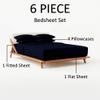EXTRA 24" DEEP POCKET, Real 1000-Thread-Count, 100% Giza Cotton My, 6 PC Sheet Set [1 Fitted, 1 Flat, 4 Pillowcases] |Twin-XL Size, Navy Blue Color| 1000TC Giza Long Staple Cotton, Soft Sateen view 4