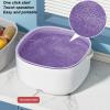 Portable Fruit and Vegetable Cleansing Machine, Large Capacity Electric Fruit Vegetable Washing Basket Double Layer Drainage Fruit Vegetable Washing Basket Ingredient Purifier for Kitchen Food view 2