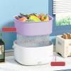 Portable Fruit and Vegetable Cleansing Machine, Large Capacity Electric Fruit Vegetable Washing Basket Double Layer Drainage Fruit Vegetable Washing Basket Ingredient Purifier for Kitchen Food view 3