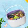Portable Fruit and Vegetable Cleansing Machine, Large Capacity Electric Fruit Vegetable Washing Basket Double Layer Drainage Fruit Vegetable Washing Basket Ingredient Purifier for Kitchen Food view 4
