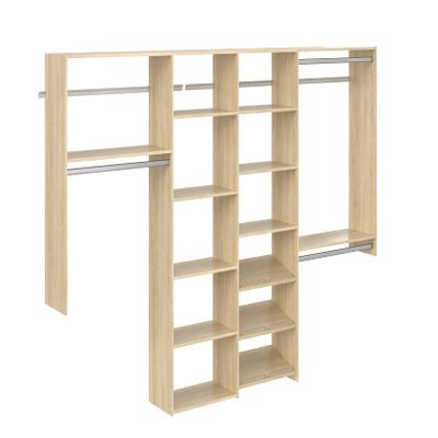 Easy Track Dual Tower 10-foot Classic Closet Kit, PH158-CG, Honey Blonde