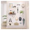 XILYZMO Pegboard Wall Mount, Metal Pegboard Standard Tool Storage Kit, Pegboard Wall Storage System, Pegboard Panels Wall Organizer for Wall Garage(White,80x120cm) view 1