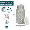 1 Gallon Large Plastic Jars with Lids (2 Pack) - Food Safe & Air Tight - Large Clear Plastic Containers with Lids - Wide Mouth Food Storage Jars - Kitchen & Pantry Organization by Billy Buckskin view 2