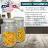 1 Gallon Large Plastic Jars with Lids (2 Pack) - Food Safe & Air Tight - Large Clear Plastic Containers with Lids - Wide Mouth Food Storage Jars - Kitchen & Pantry Organization by Billy Buckskin view 4
