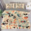 AQUNNEW Bedding Set Home 3Pcs Durable Comforter Breathable Easy Care Zipper Closure 1 Quilt Cover and 2 Pillowcases Washable Wrinkle Resistant Artwork view 2