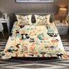 AQUNNEW Bedding Set Home 3Pcs Durable Comforter Breathable Easy Care Zipper Closure 1 Quilt Cover and 2 Pillowcases Washable Wrinkle Resistant Artwork view 4