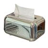 Tyenaza Vintage Tissue Box Cover - Stylish Silver Facial Paper Organizer for Home Office Living Room - Large Capacity Tissue Box Holder view 1