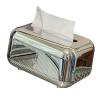 Tyenaza Vintage Tissue Box Cover - Stylish Silver Facial Paper Organizer for Home Office Living Room - Large Capacity Tissue Box Holder view 4