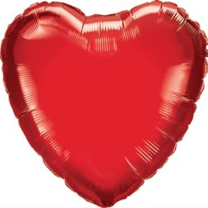 Harnel 18" Red Heart Mylar Balloons - Pack of 10
