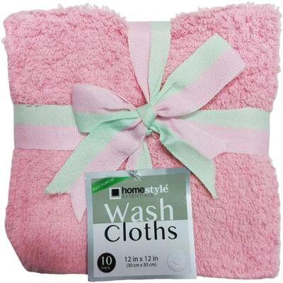 VeZee Home Style Essential 100% Cotton Assorted Wash Cloths, 12X12 in, 10/Pack, Absorbent for Multiple uses Like Flannel Spa, Gym, Kitchen: 48 Packs