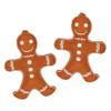 Beistle 2 Piece 24" x 18" Hanging Inflatable Gingerbread Men for Christmas Decorations, Indoor Outdoor Blow Up Holiday Decor view 1
