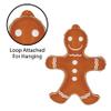 Beistle 2 Piece 24" x 18" Hanging Inflatable Gingerbread Men for Christmas Decorations, Indoor Outdoor Blow Up Holiday Decor view 3
