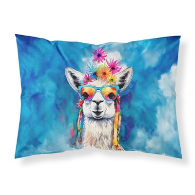 Caroline's Treasures DAC4004PILLOWCASE Hippie Animal Llama Standard Pillowcase Lightweight Super Soft Easy Care Decorative Artwork Pillowcase, Standard