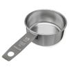 1/2 Cup Stainless Steel Measuring Cup | Sturdy Metal 125 ml | 125 cc | 4 oz | Single Cup for Wet and Dry Ingredients | Great for use as 1/2 Cup Dog Food Scoop - 1 PK view 1