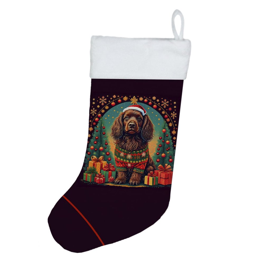 Caroline's Treasures DAC1107CS Boykin Spaniel Christmas Christmas Stocking Fireplace Hanging Stockings Christmas Season Party Decor Family Holiday Decorations