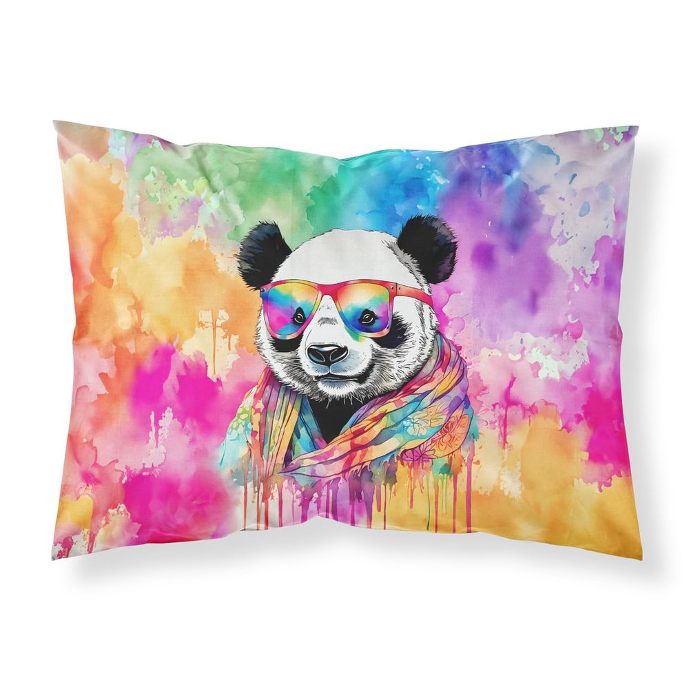 Caroline's Treasures DAC4016PILLOWCASE Hippie Animal Panda Standard Pillowcase Lightweight Super Soft Easy Care Decorative Artwork Pillowcase, Standard
