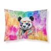 Caroline's Treasures DAC4016PILLOWCASE Hippie Animal Panda Standard Pillowcase Lightweight Super Soft Easy Care Decorative Artwork Pillowcase, Standard view 1