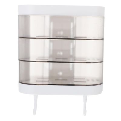 BRIGHTFUFU Wall Mounted Drain Soap Dish Bar Soap Holder Rotatable Chic for Bathroom