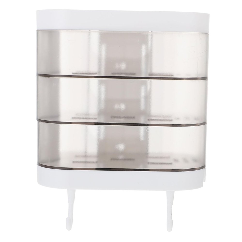 BRIGHTFUFU Wall Mounted Drain Soap Dish Bar Soap Holder Rotatable Chic for Bathroom