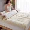 KokotY Wool Mattress Protector Pad Keep Warm Mattress Wool Fleece Fitted Mattress Cover Pad, Breathable, Pure Wool Mattress, Single and Double Thick Folding, Lamb Velvet Mattress (Size : 180x200cm) view 1