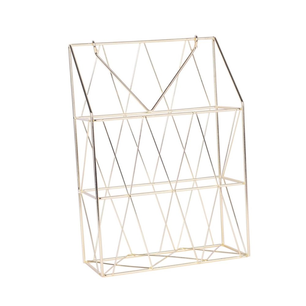 ORFOFE Wall Mounted Magazine Holder Iron Basket for Books and Files