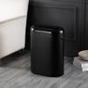 happimess HPM1016B Robo Kitchen 13.2-Gallon Slim Oval Motion Sensor Touchless Trash Can with Touch Mode, Fingerprint Resistant, Modern, Minimalistic for Kitchen, Office, Bathroom, Charcoal Black view 2