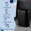 happimess HPM1016B Robo Kitchen 13.2-Gallon Slim Oval Motion Sensor Touchless Trash Can with Touch Mode, Fingerprint Resistant, Modern, Minimalistic for Kitchen, Office, Bathroom, Charcoal Black view 3