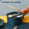 Hapivida Seasoning Box with Lid Spoon, 4 Compartments Spice Pots with Handle Kitchen Kitchen Condiment Jars Container for Salt Paprika Sugar view 2