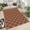 WILARE Area Rugs 2x3ft, Brown Twill Plaid Living Room Rug, Buffalo Check Indoor Decor Carpet, Non-Slip Large Area Easy to Clean for Kids Boys Girls Game Room Tea Table Sofa view 3