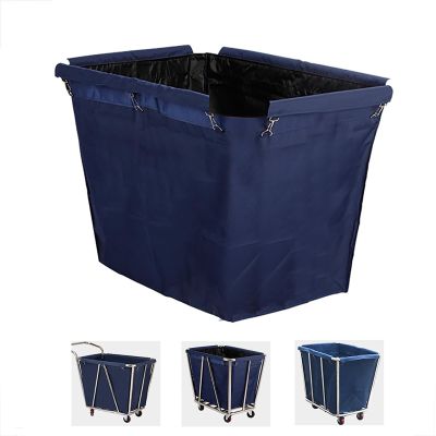 SBCWH Oxford Cloth Storage Bags for Laundry Cart, Removable/Waterproof Liner Bag for 350-400L Commercial Basket Trolley, General Size for 9065 80cm Laundry Baskets (Color : Blue)