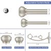 Yun Nephele Brushed Nickel Double Curtain Rods, 48-84 Inch, Aluminum, Adjustable, Holds Up to 30lb, Wall Mounted, Decorative, Layered Look, Bedroom, Living Room, Dining Room, Kitchen, Patio view 4