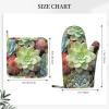 Cactus Succulents Oven Mitts and Pot Holders 2 PCS for Kitchen Heat Resistant Non Slip Oven Gloves Hot Pads Funny Oven Mitt Potholder with Hanging Loop for Cooking Grilling Baking BBQ Kitchen Decor view 3