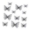 BRIGHTFUFU 12pcs 3D Fridge Magnets Stickers PVC Magnetic Sticker Black Realistic Butterfly Decor for Home view 1