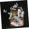 BRIGHTFUFU 12pcs 3D Fridge Magnets Stickers PVC Magnetic Sticker Black Realistic Butterfly Decor for Home view 2