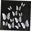BRIGHTFUFU 12pcs 3D Fridge Magnets Stickers PVC Magnetic Sticker Black Realistic Butterfly Decor for Home view 3