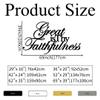 Metal Bible Verses Wall Decor-Great is Thy Faithfulness Metal Scripture Sign,Great is Your Faithfulness Wall Art,Bible Inspirational Saying Quotes Decor,Living Room Hanging(52"x 29"| 134x76cm, Sliver) view 4