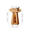 CHICKEN Coffee Table Round Side Table Home Wooden Small Coffee Table Living Room Bedroom Corner Table Double Storage Rack with Night Light Living Room Table view 2