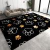 ERAYNA Cute Cartoon Dog Paw Area Rugs, Gold Dog Paw Print Soft Washable Carpet, Upholstery Rug with Non-Slip Backing for Kids Boys Girls Bedroom Living Room Dining Room Study 4ftx6ft view 1