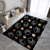 ERAYNA Cute Cartoon Dog Paw Area Rugs, Gold Dog Paw Print Soft Washable Carpet, Upholstery Rug with Non-Slip Backing for Kids Boys Girls Bedroom Living Room Dining Room Study 4ftx6ft view 2