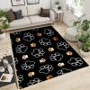 ERAYNA Cute Cartoon Dog Paw Area Rugs, Gold Dog Paw Print Soft Washable Carpet, Upholstery Rug with Non-Slip Backing for Kids Boys Girls Bedroom Living Room Dining Room Study 4ftx6ft view 3