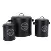 CHICIRIS Potato Storage, 3 Pcs/Set(S-1.33 L, M-2.6 L, L-7.2 L) Potato and Onion Storage Bin, Onion Storage, Onion and Potato Storage Bins, for Storage Potato, Onion (Black) view 1