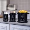 CHICIRIS Potato Storage, 3 Pcs/Set(S-1.33 L, M-2.6 L, L-7.2 L) Potato and Onion Storage Bin, Onion Storage, Onion and Potato Storage Bins, for Storage Potato, Onion (Black) view 3